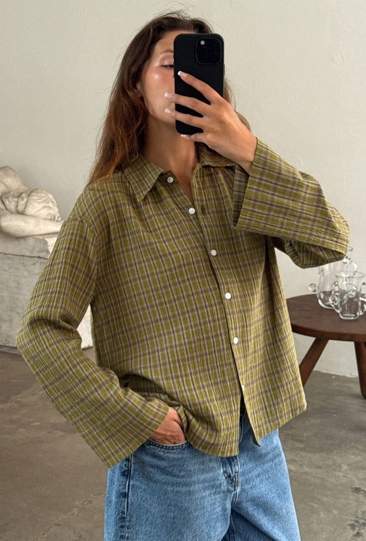 Tinsi Check Shirt - Check Gartner Green