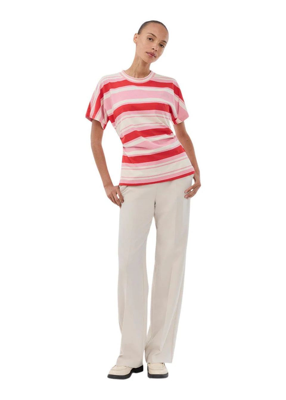 Urbanmd stripe t-shirt - Hibiscus Peach Stripe