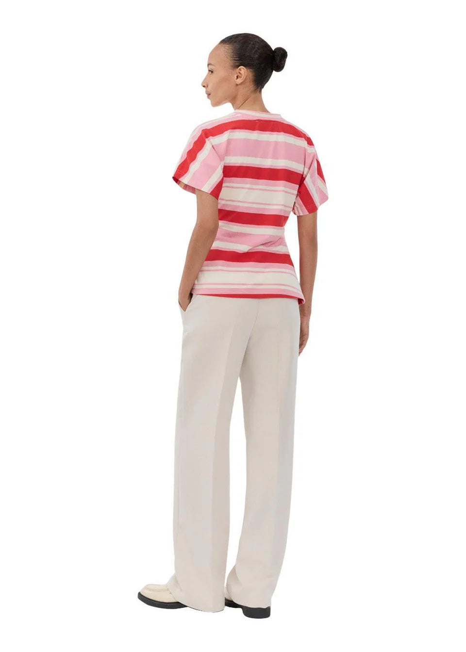 Urbanmd stripe t-shirt - Hibiscus Peach Stripe
