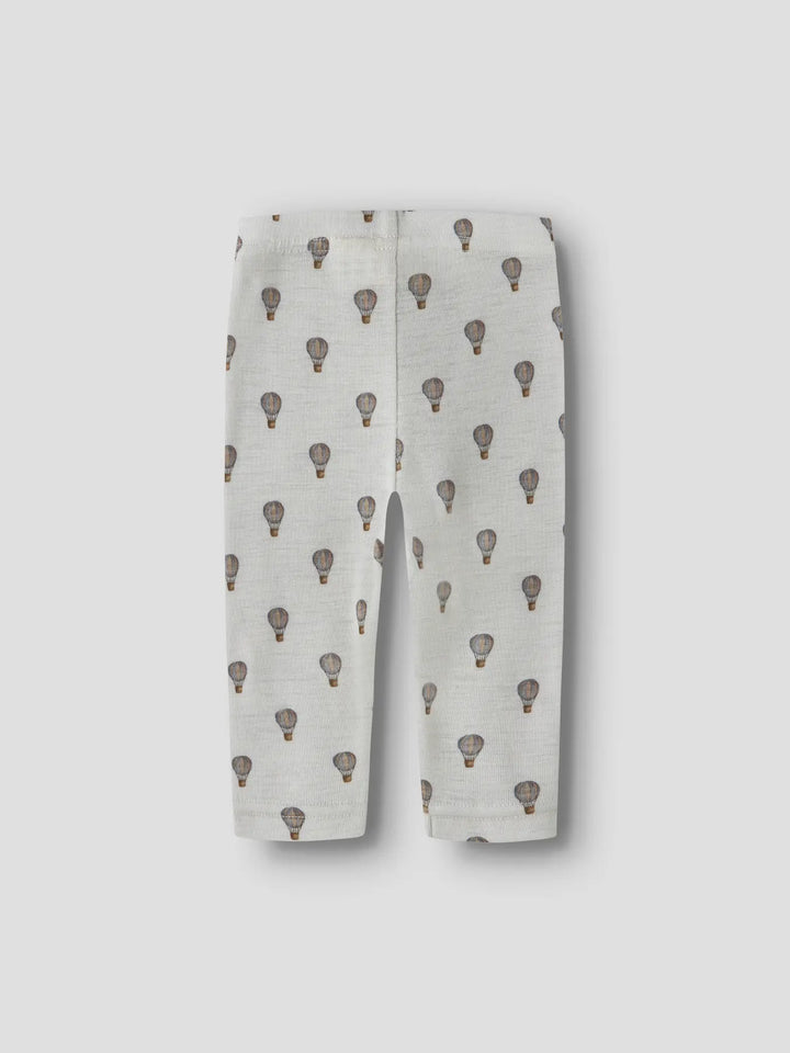 Nbmnoel Nor Wool Slim Legging Lil - Oyster Mushroom Airballoon