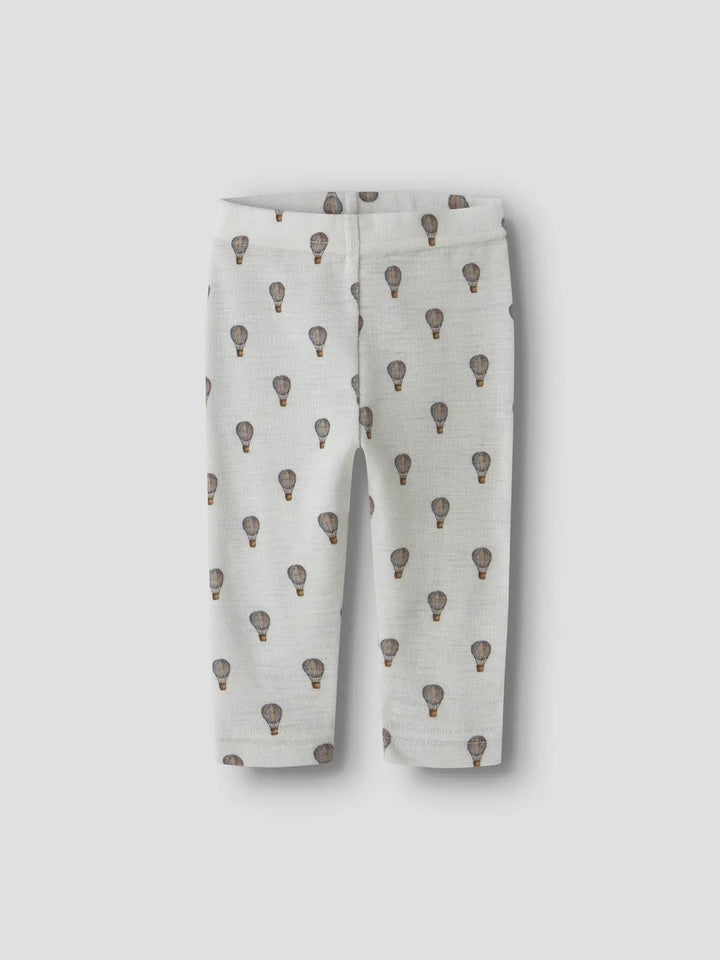 Nbmnoel Nor Wool Slim Legging Lil - Oyster Mushroom Airballoon
