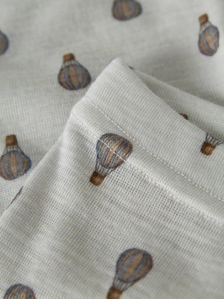 Nbmnoel Nor Wool Slim Legging Lil - Oyster Mushroom Airballoon