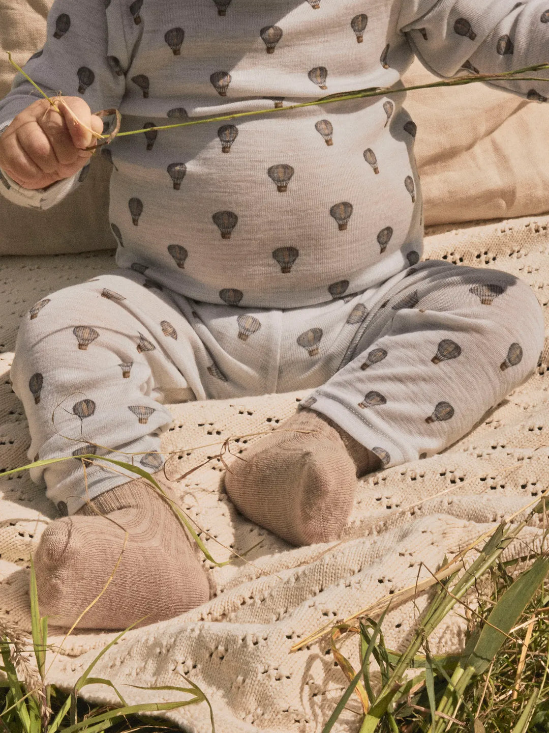 Nbmnoel Nor Wool Slim Legging Lil - Oyster Mushroom Airballoon