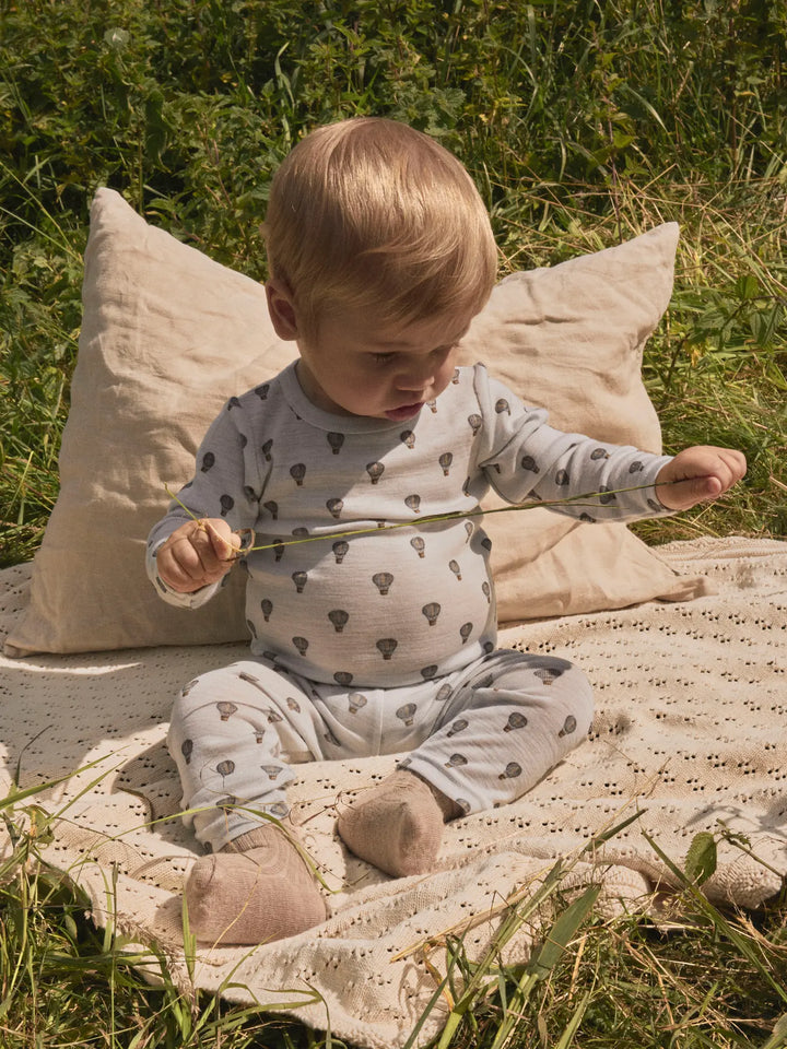 Nbmnoel Nor Wool Slim Legging Lil - Oyster Mushroom Airballoon