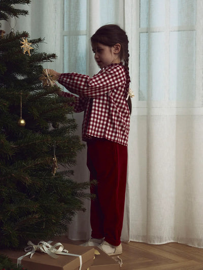 Nmfrio Ls Loose Shirt Lil - Red Dahlia