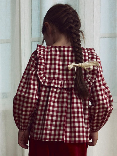 Nmfrio Ls Loose Shirt Lil - Red Dahlia