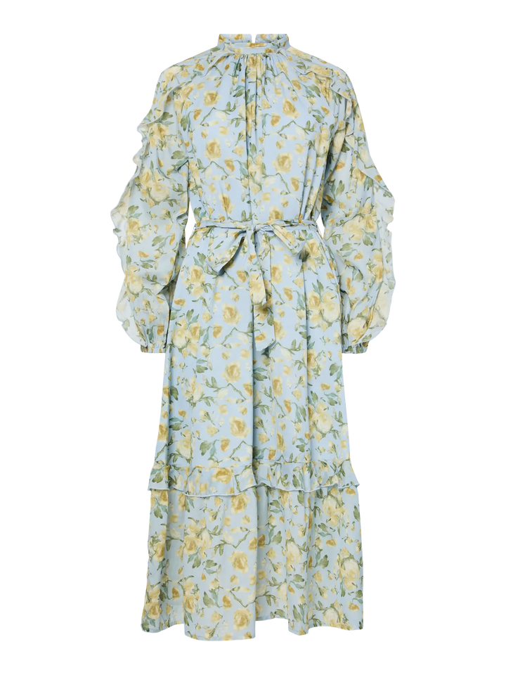 Yasmatira Ls Long Dress - Skyway Matiri Aop