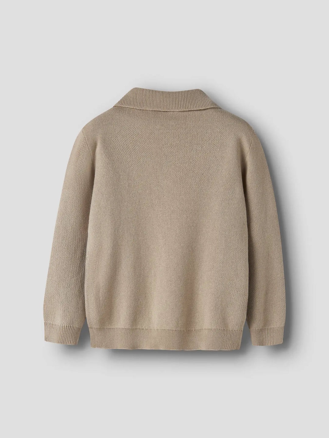 Nmmronan Ls Knit Polo Lil - White Pepper