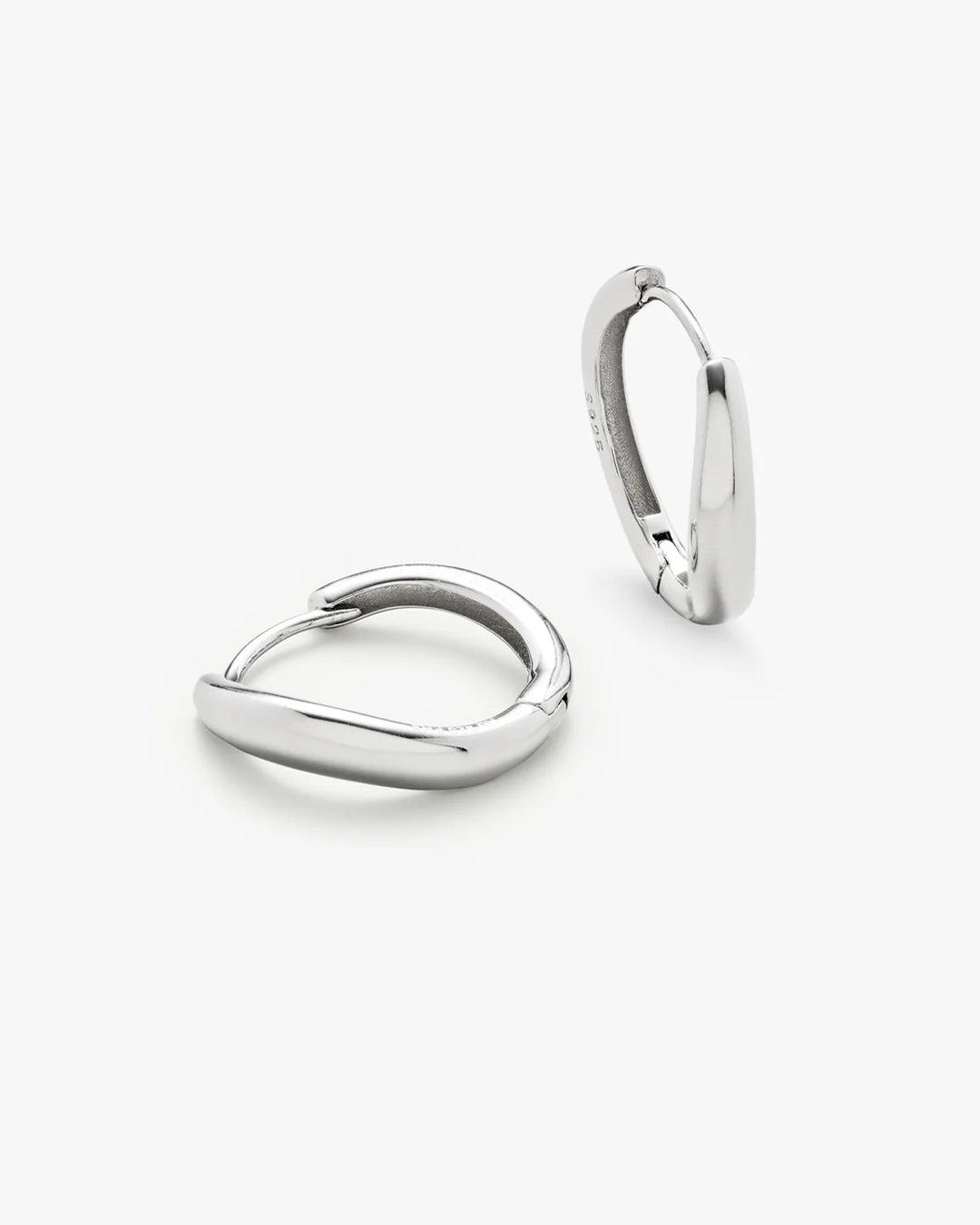 Wave Hoops Large - Sølv