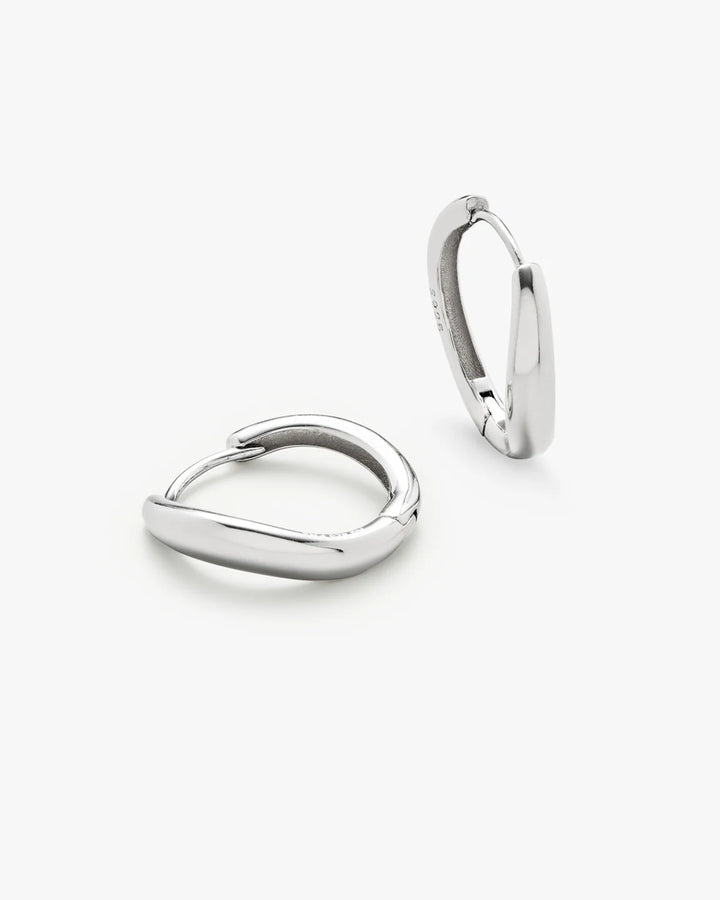 Wave Hoops Large - Sølv