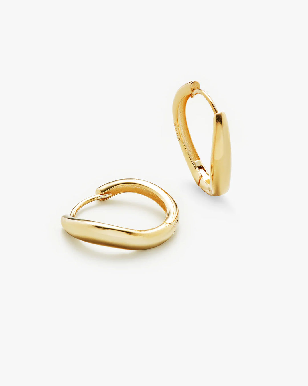 Wave Hoops Large - Forgylt
