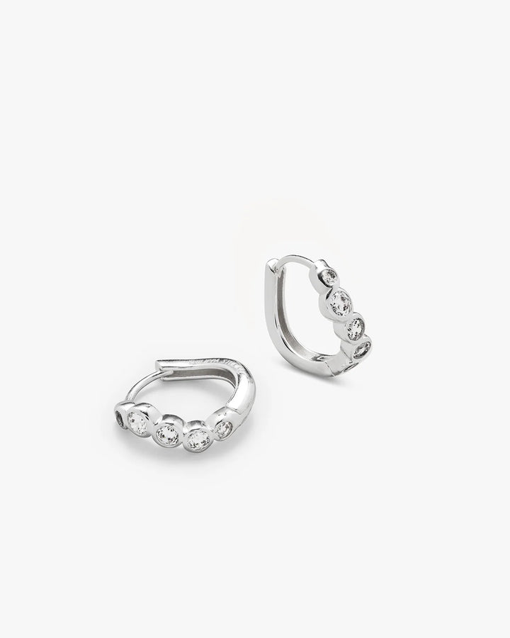 Wave Nona Hoops Medium - Sølv