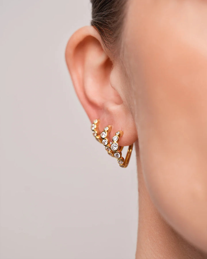 Wave Nona Hoops Medium - Forgylt