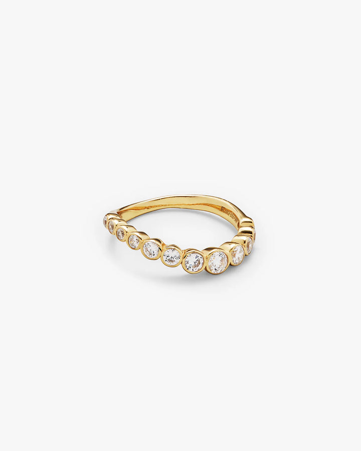 Wave Nona Ring - Forgylt