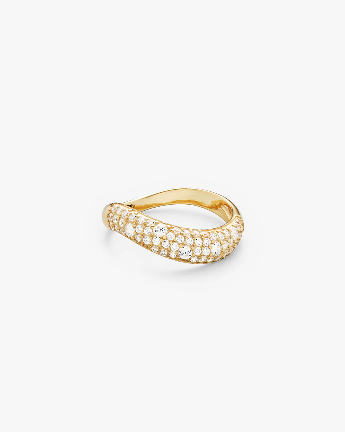 Wave Pave Ring