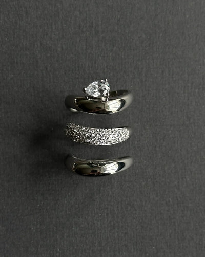 Wave Pave Ring - Sølv