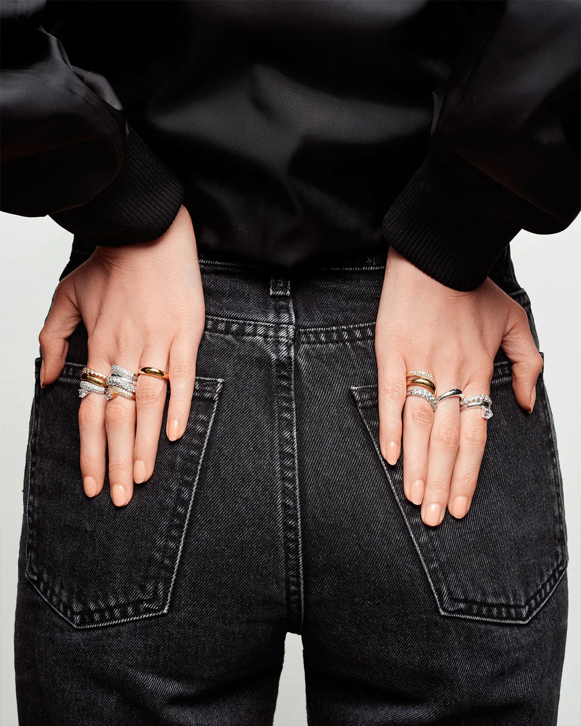 Wave Pave Ring - Sølv