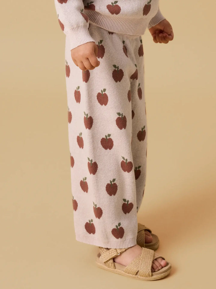 Nmflulio Wide Knit Ancle Pant Lil - Hushed Violet
