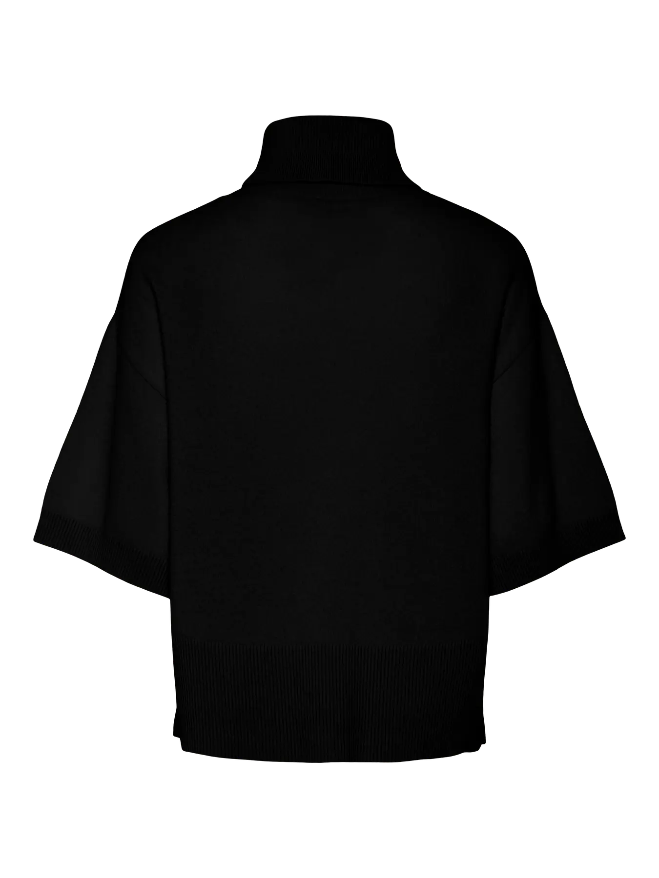 YASEmila 2/4 Wool Knit Pullover S. - Black