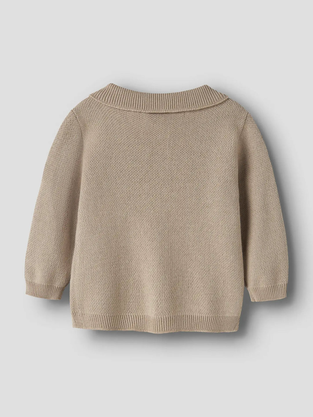 Nbmronan Ls Knit Polo Card Lil - White Pepper