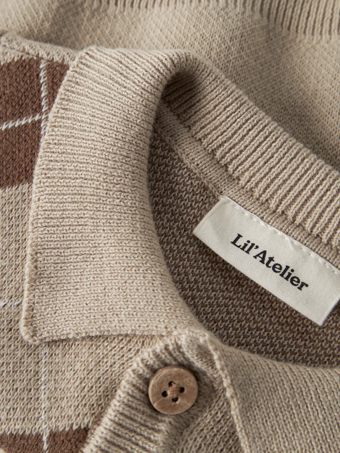 Nbmronan Ls Knit Polo Card Lil - White Pepper