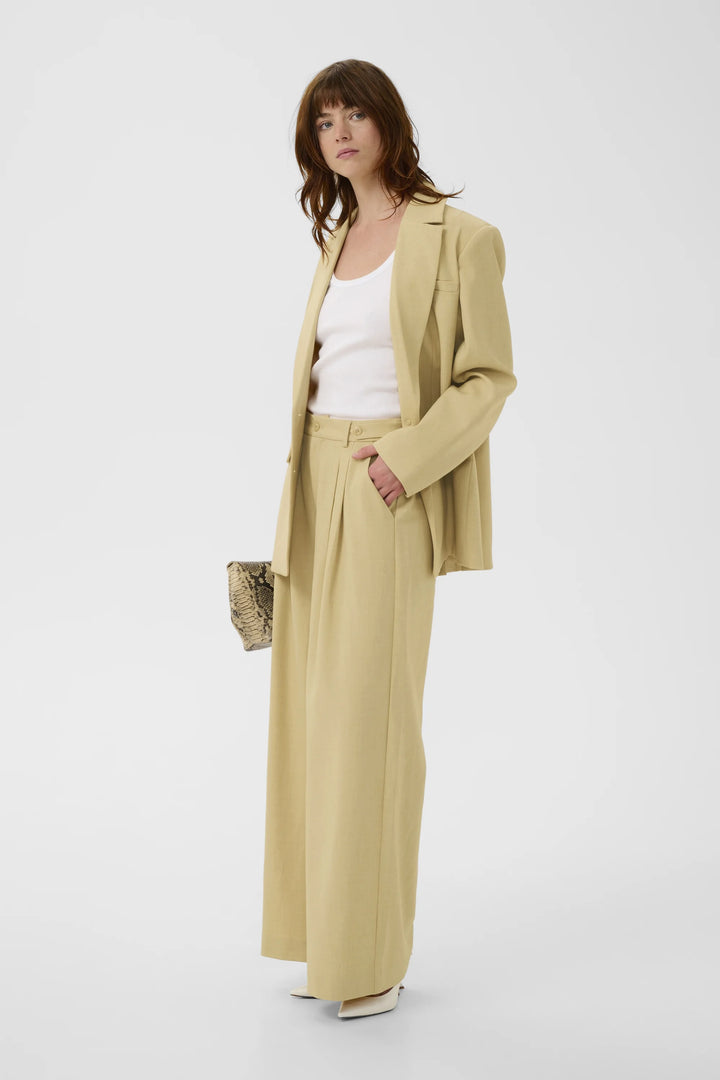 GZstacy MW pants - Pale hay melange