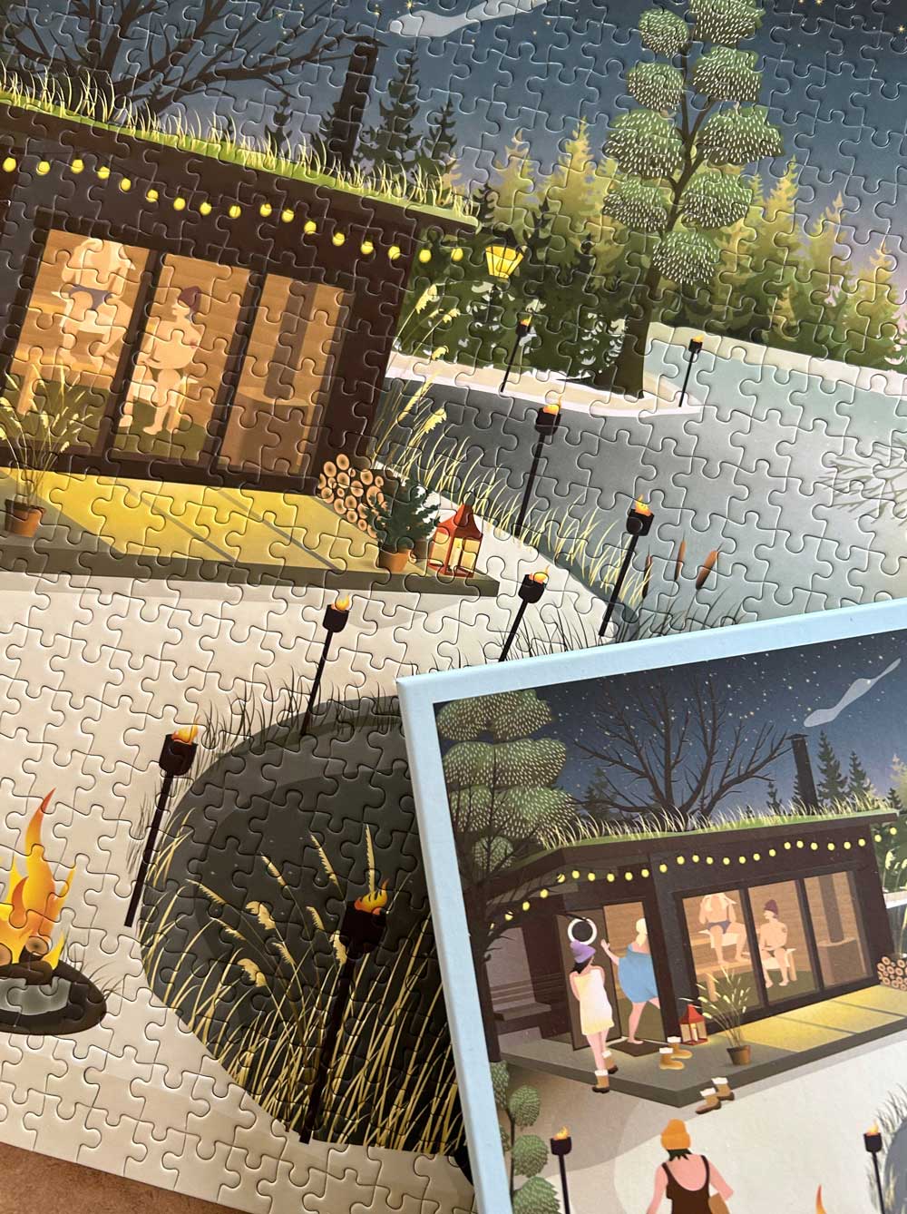 Sauna by the lake - Puslespill med 1.000 brikker