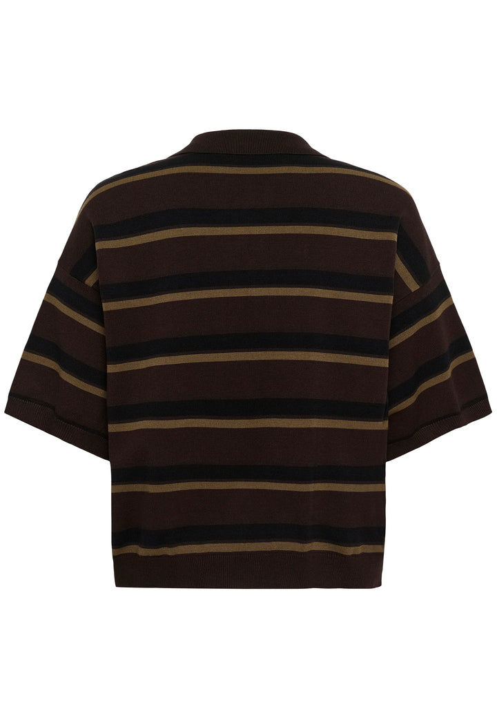 GZtaia ss polo pullover - Molé/Black/Military Olive