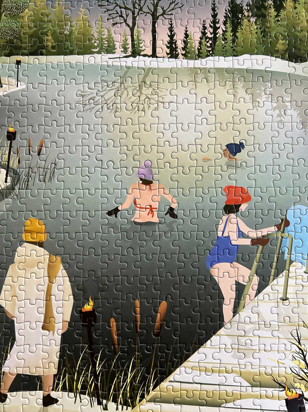 Sauna by the lake - Puslespill med 1.000 brikker