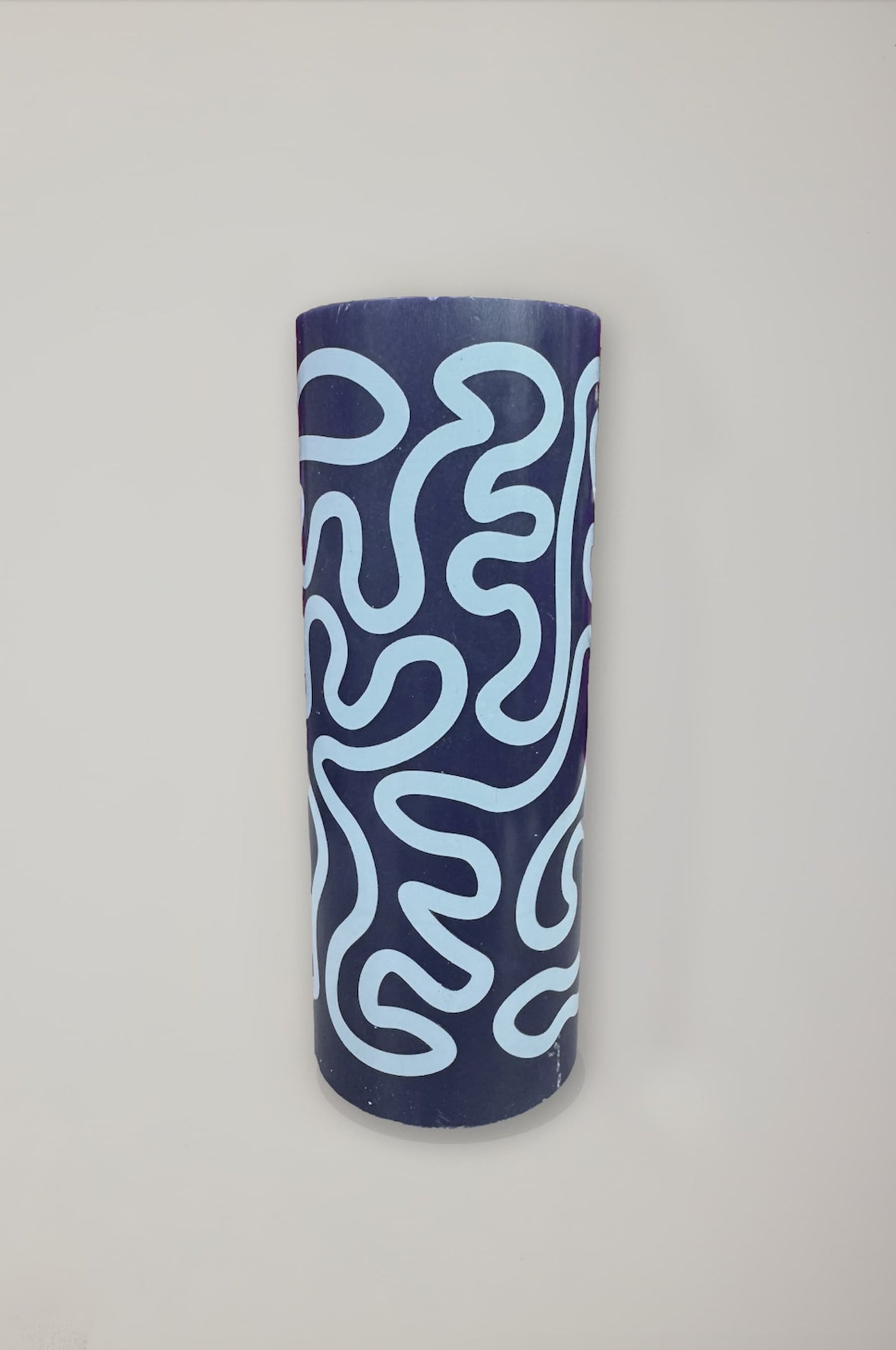Pillar Candle, Dark Blue/Light Blue