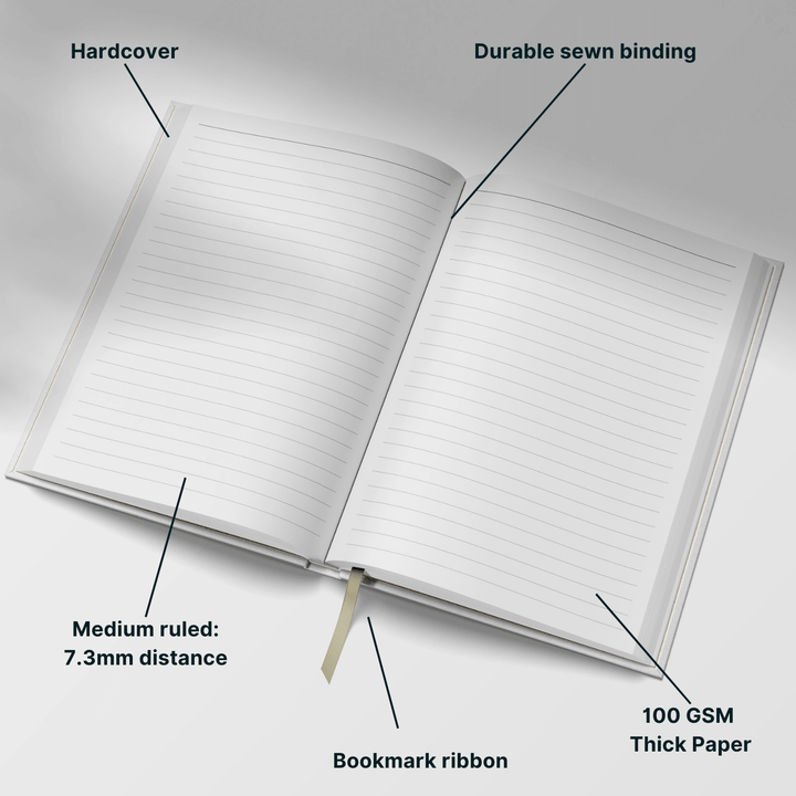 Lined Notebook (A5) - Golden Bloom