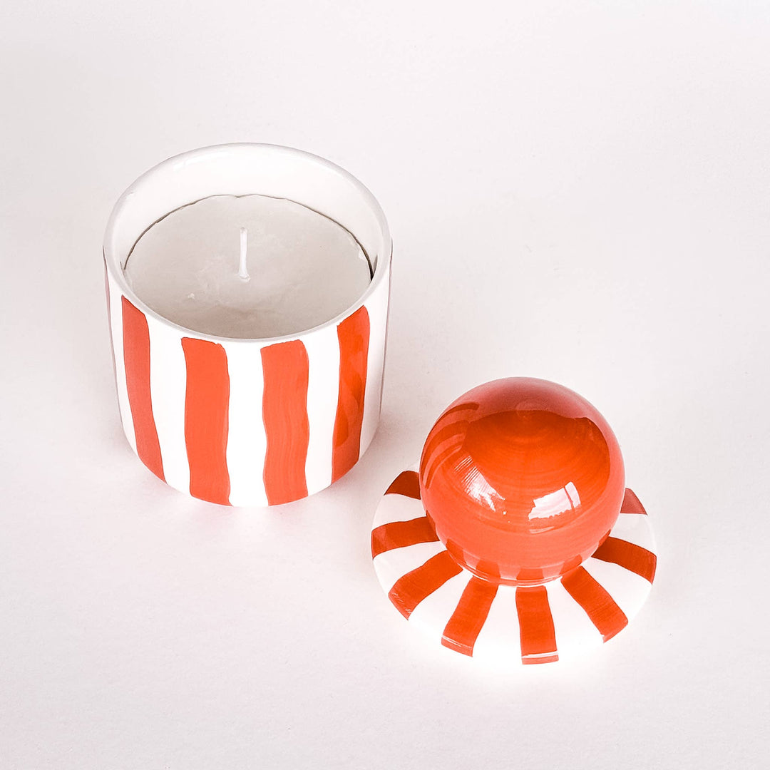 Lys i krukke - Cotto orange