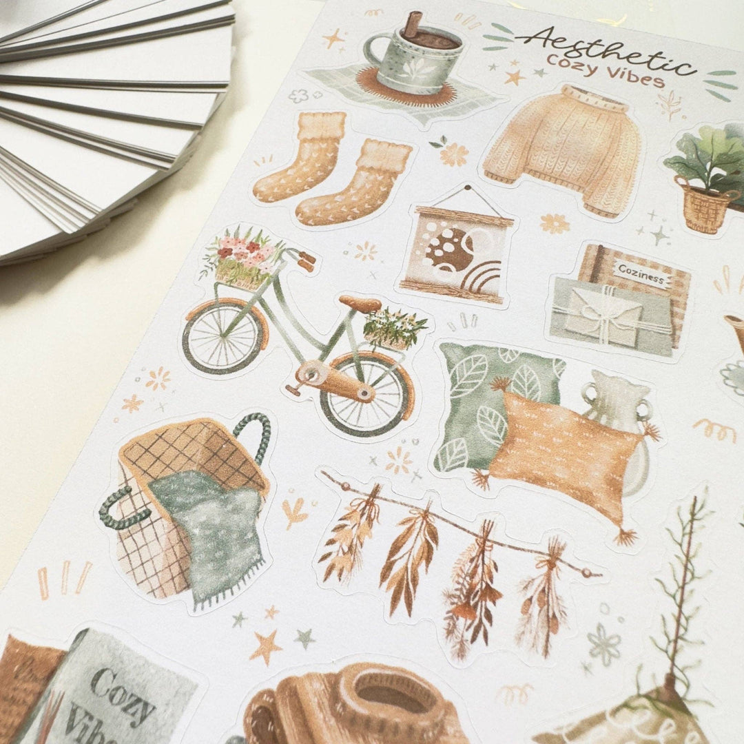 Aesthetic Cozy Vibes | Klistremerker