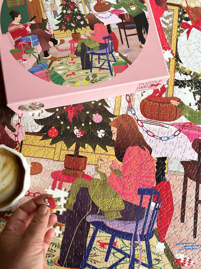 A DAY IN DECEMBER - Rundt puslespill med 1000 brikker