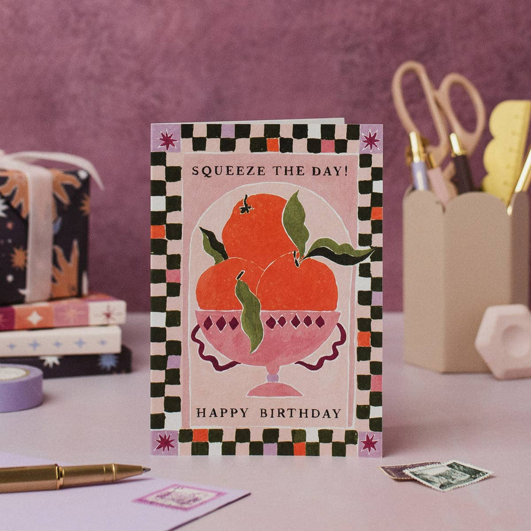 Squeeze The Day - Bursdagskort