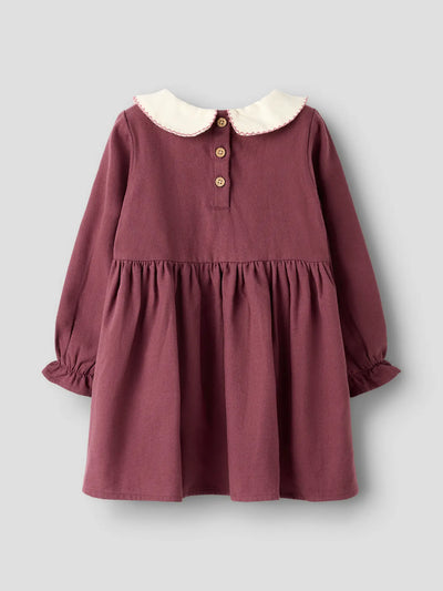 Nmfrebel Ls Dress Solid Lil - Catawba Grape