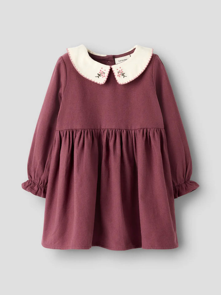 Nmfrebel Ls Dress Solid Lil - Catawba Grape