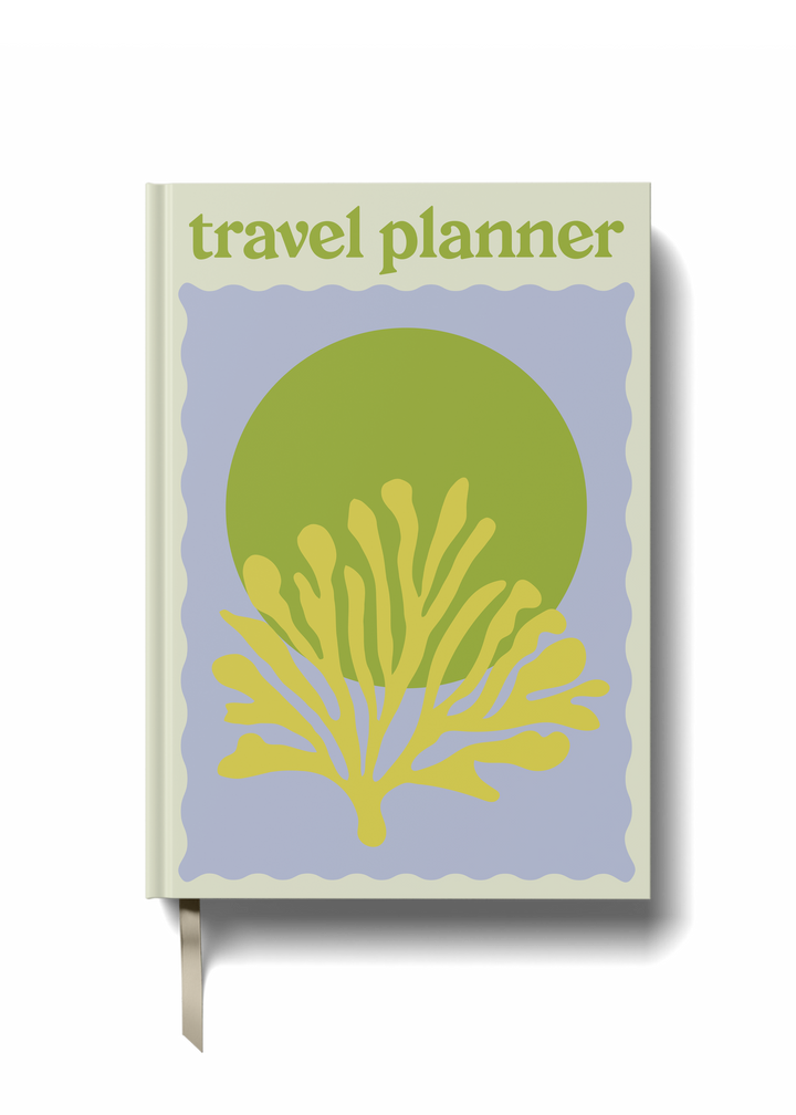 Travel Planner - A5 Hardback - Green Coral