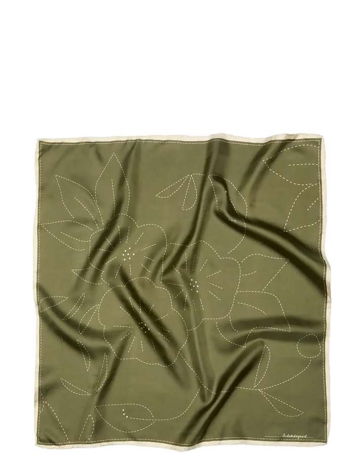 Stitched Efloria Sia Scarf - Dark Olive