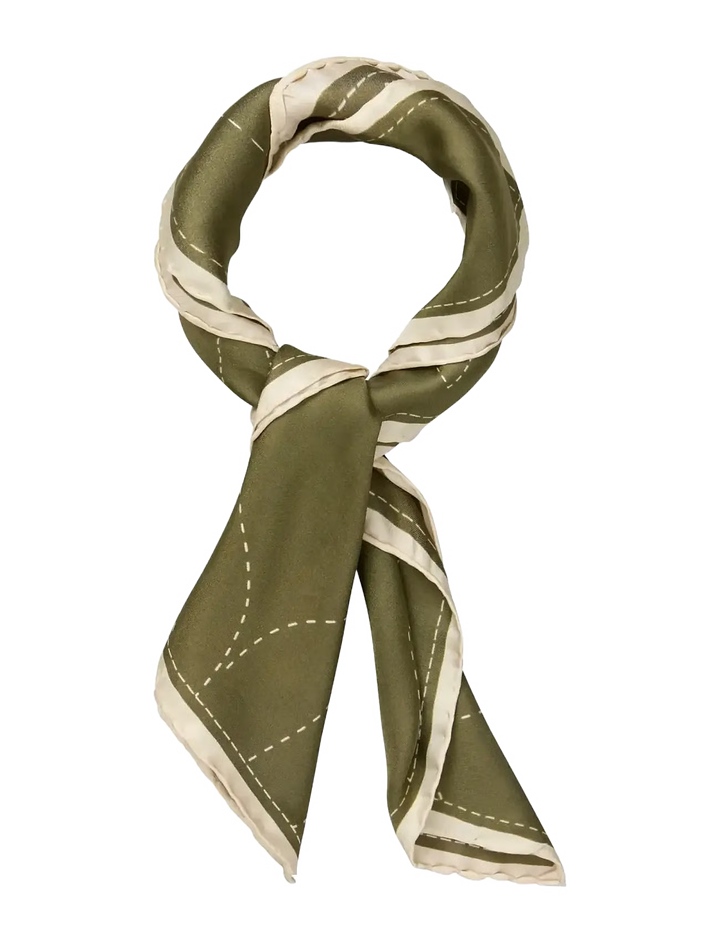 Stitched Efloria Sia Scarf - Dark Olive