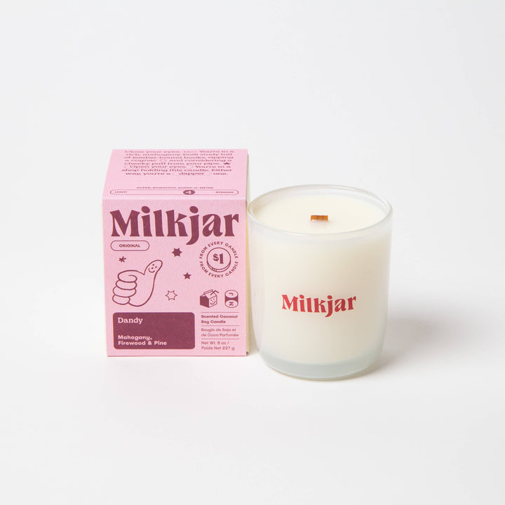 Dandy - Mahogany, Firewood &amp; Pine - Coconut Soy Candle