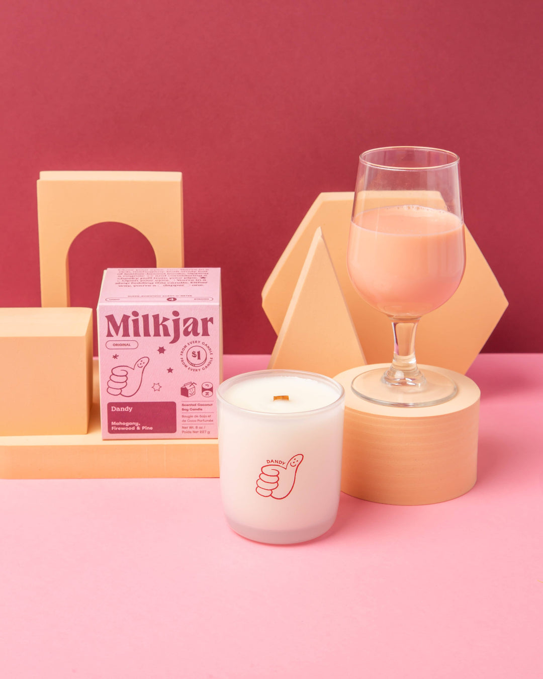 Dandy - Mahogany, Firewood &amp; Pine - Coconut Soy Candle