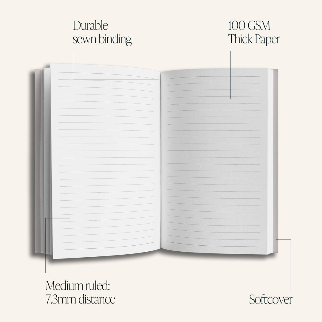Luxe Pattern Notebook - A5 Softcover - Pink