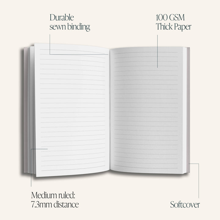 Luxe Pattern Notebook - A5 Softcover - Pink