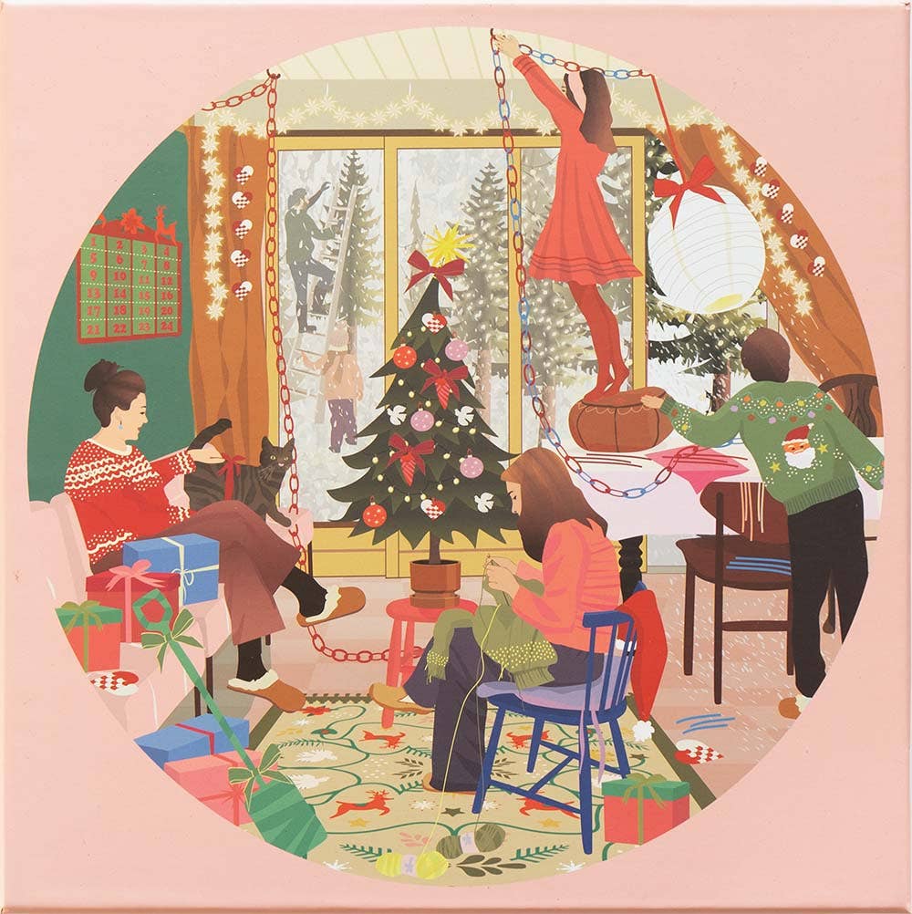 A DAY IN DECEMBER - Rundt puslespill med 1000 brikker