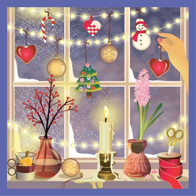 CHRISTMAS WINDOW - Puslespill med 500 brikker