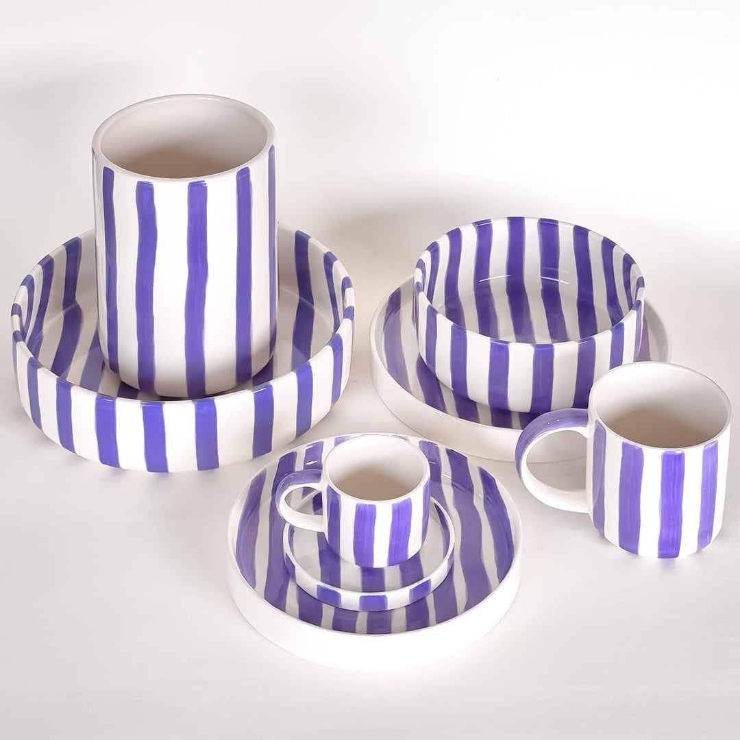 Stripes Kopp - palazzo purple