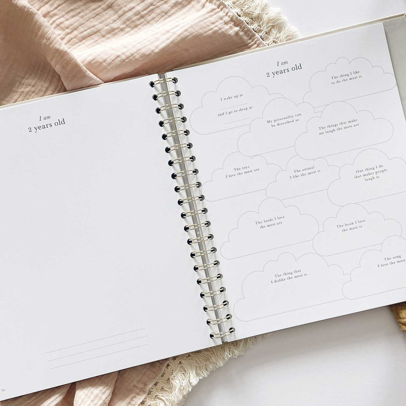 My Baby Book - Baby Memory Book - White