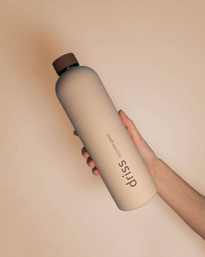 Insulated Stainless Steel Water Bottle - Latte +Donkey 1L