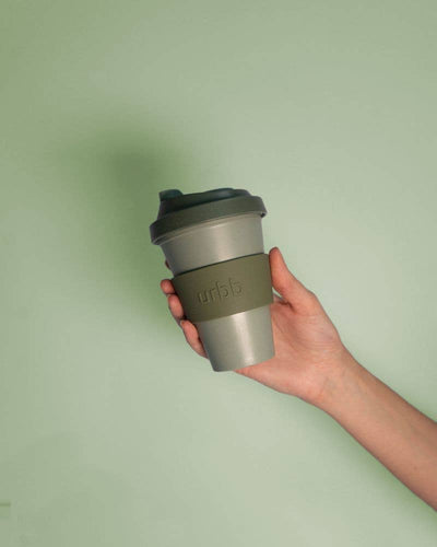 Biodegradable Bamboo Coffee Cup | Urbb - Sage + Olive